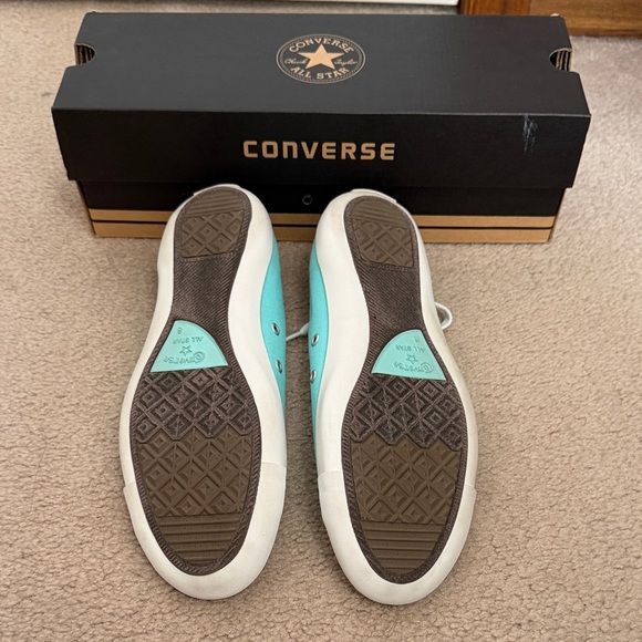 Converse Women's Aqua Canvas Sneakers - Picture 4 of 4